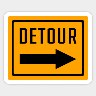 Detour Sign Sticker